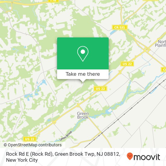 Mapa de Rock Rd E (Rock Rd), Green Brook Twp, NJ 08812