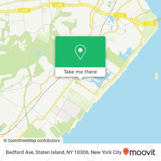 Mapa de Bedford Ave, Staten Island, NY 10306