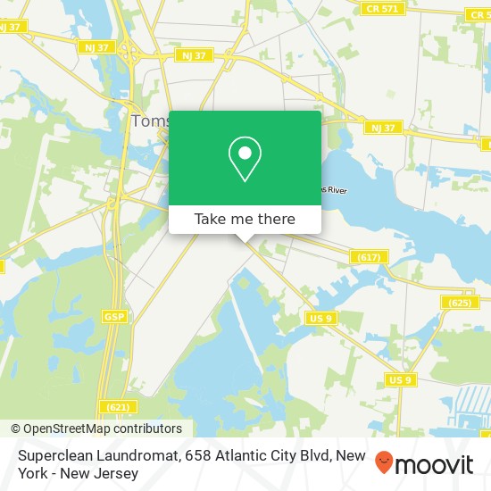 Mapa de Superclean Laundromat, 658 Atlantic City Blvd
