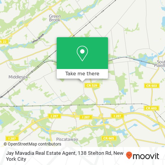 Mapa de Jay Mavadia Real Estate Agent, 138 Stelton Rd