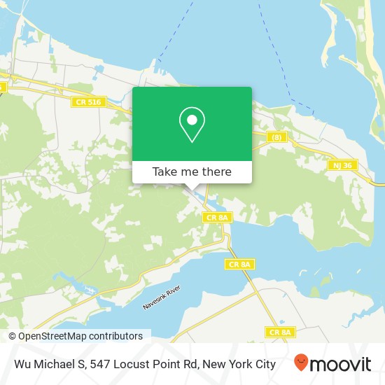 Wu Michael S, 547 Locust Point Rd map
