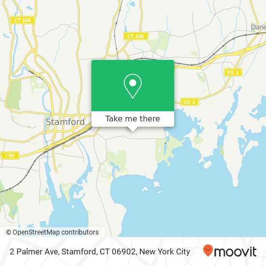 Mapa de 2 Palmer Ave, Stamford, CT 06902