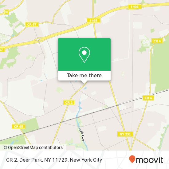 Mapa de CR-2, Deer Park, NY 11729