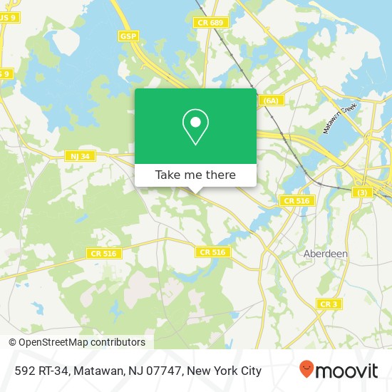 Mapa de 592 RT-34, Matawan, NJ 07747