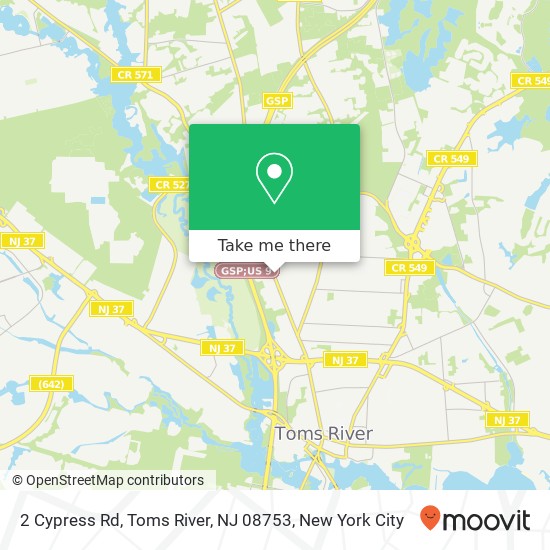 2 Cypress Rd, Toms River, NJ 08753 map
