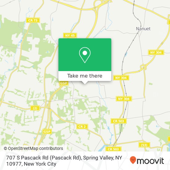 707 S Pascack Rd (Pascack Rd), Spring Valley, NY 10977 map