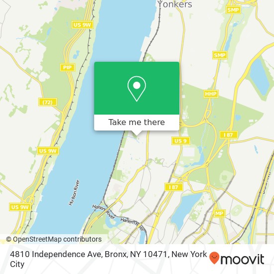 Mapa de 4810 Independence Ave, Bronx, NY 10471