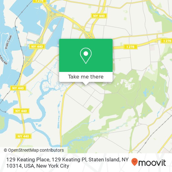 129 Keating Place, 129 Keating Pl, Staten Island, NY 10314, USA map