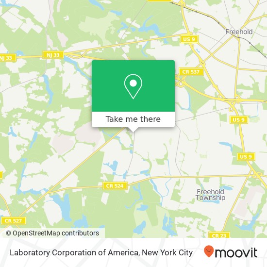 Laboratory Corporation of America, 495 Iron Bridge Rd map