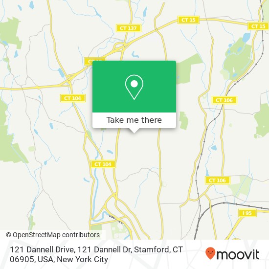 121 Dannell Drive, 121 Dannell Dr, Stamford, CT 06905, USA map