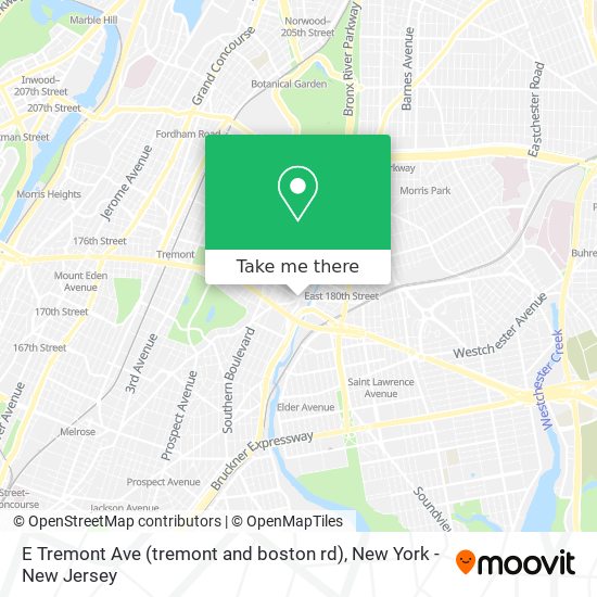 Mapa de E Tremont Ave (tremont and boston rd)