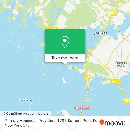 Primary Housecall Providers, 1795 Somers Point Rd map