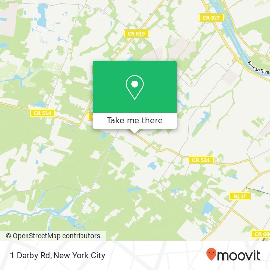 Mapa de 1 Darby Rd, Somerset, NJ 08873