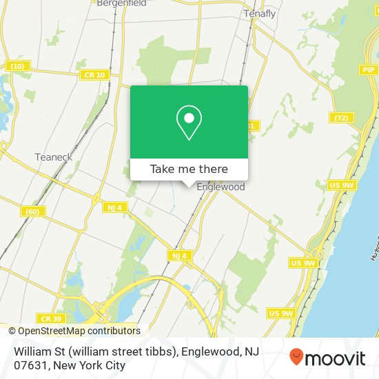 Mapa de William St (william street tibbs), Englewood, NJ 07631