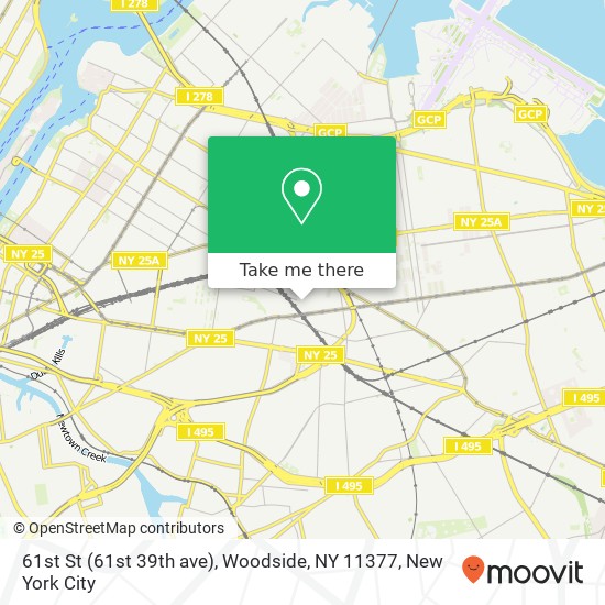 61st St (61st 39th ave), Woodside, NY 11377 map