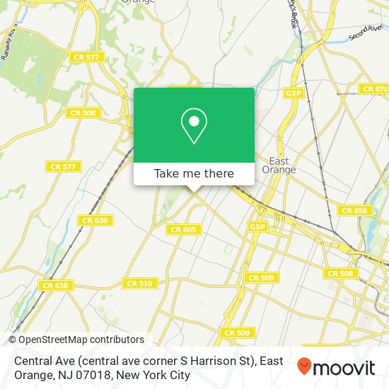 Central Ave (central ave corner S Harrison St), East Orange, NJ 07018 map
