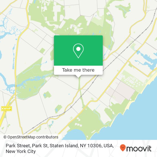 Mapa de Park Street, Park St, Staten Island, NY 10306, USA