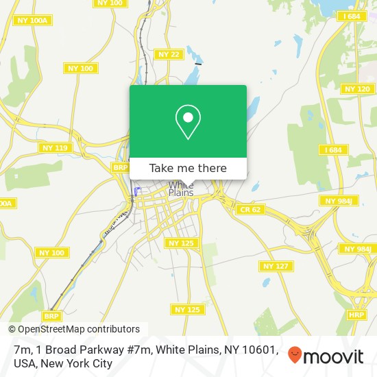 7m, 1 Broad Parkway #7m, White Plains, NY 10601, USA map