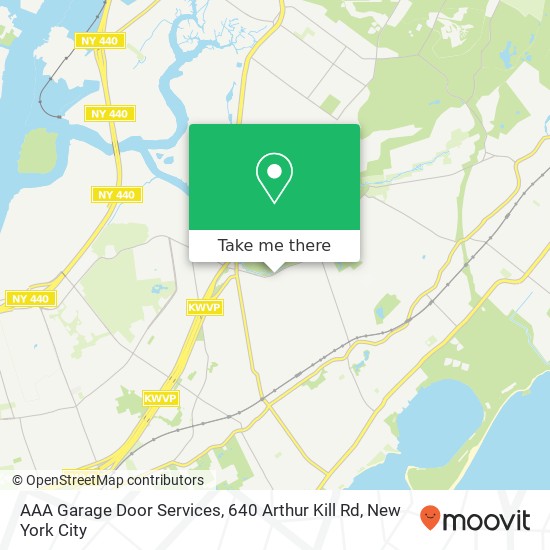 Mapa de AAA Garage Door Services, 640 Arthur Kill Rd