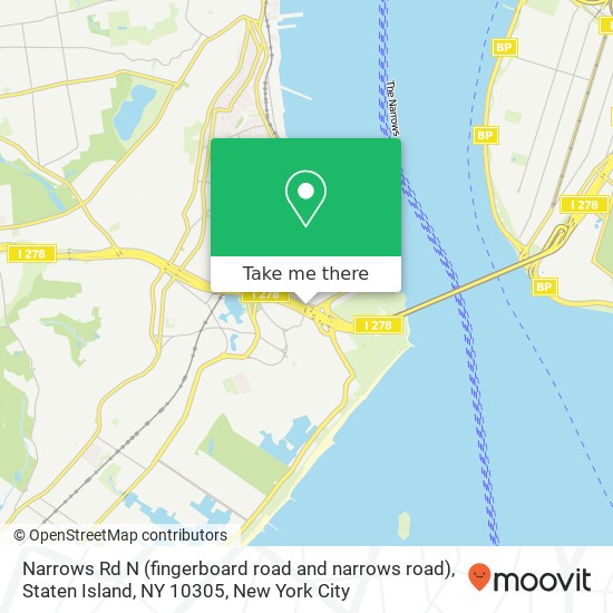 Mapa de Narrows Rd N (fingerboard road and narrows road), Staten Island, NY 10305