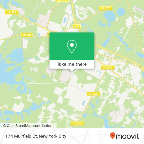174 Muirfield Ct, Mays Landing, NJ 08330 map