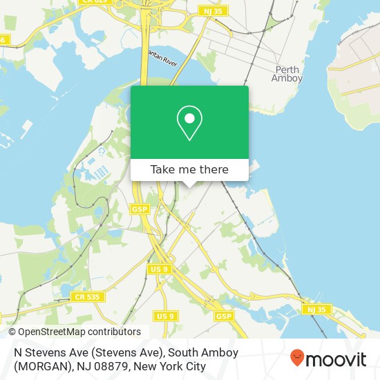 N Stevens Ave (Stevens Ave), South Amboy (MORGAN), NJ 08879 map