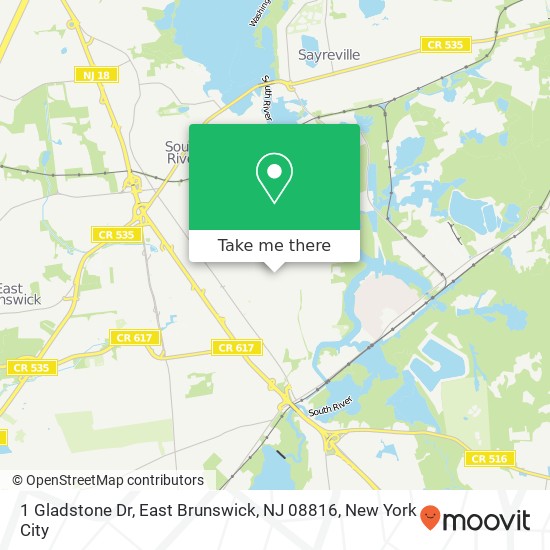 1 Gladstone Dr, East Brunswick, NJ 08816 map