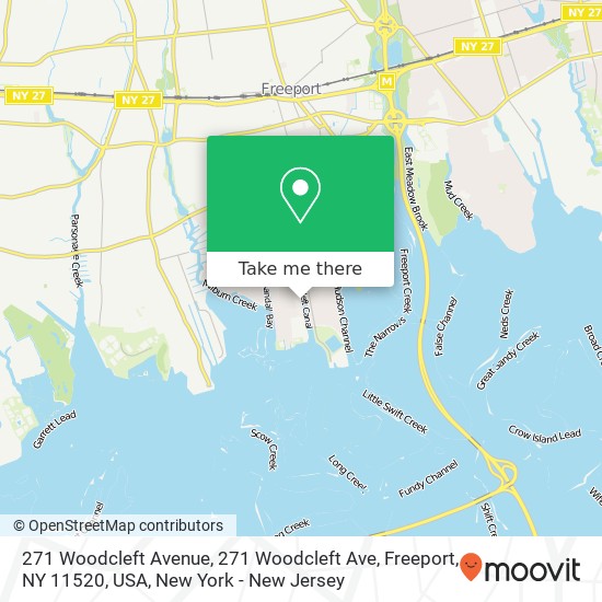 Mapa de 271 Woodcleft Avenue, 271 Woodcleft Ave, Freeport, NY 11520, USA