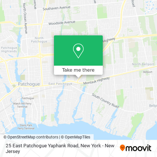 Mapa de 25 East Patchogue Yaphank Road