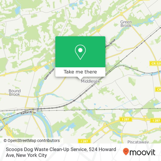 Mapa de Scoops Dog Waste Clean-Up Service, 524 Howard Ave