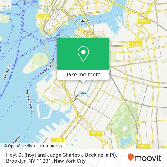 Hoyt St (hoyt and Judge Charles J Beckinella Pl), Brooklyn, NY 11231 map