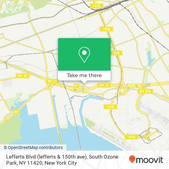Mapa de Lefferts Blvd (lefferts & 150th ave), South Ozone Park, NY 11420