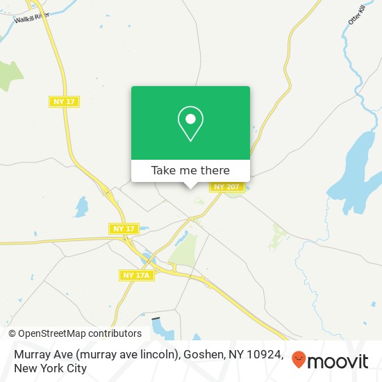 Murray Ave (murray ave lincoln), Goshen, NY 10924 map