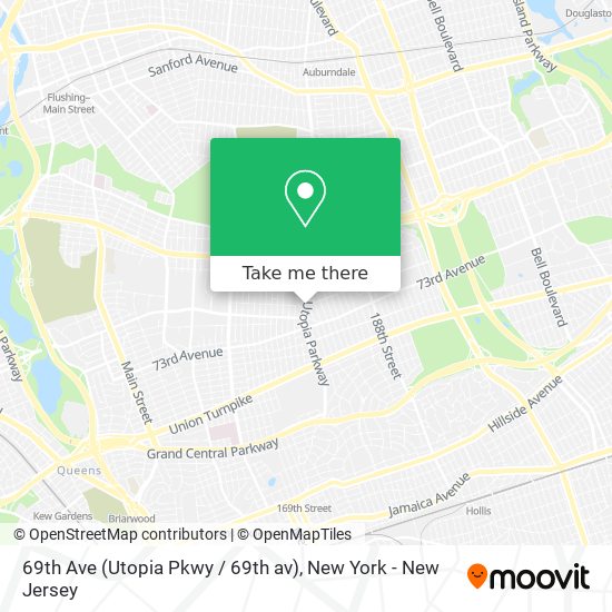 Mapa de 69th Ave (Utopia Pkwy / 69th av)