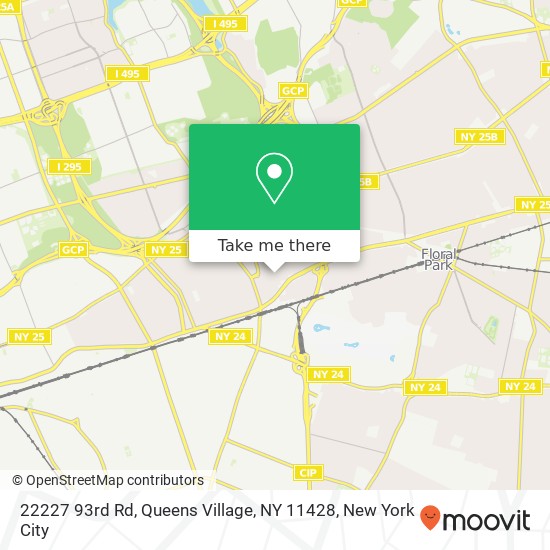 Mapa de 22227 93rd Rd, Queens Village, NY 11428