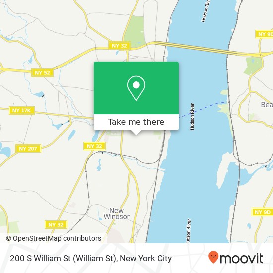 Mapa de 200 S William St (William St), Newburgh, NY 12550