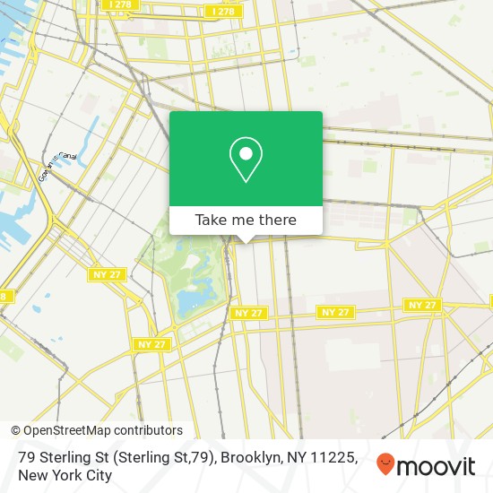 Mapa de 79 Sterling St (Sterling St,79), Brooklyn, NY 11225