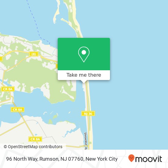 Mapa de 96 North Way, Rumson, NJ 07760