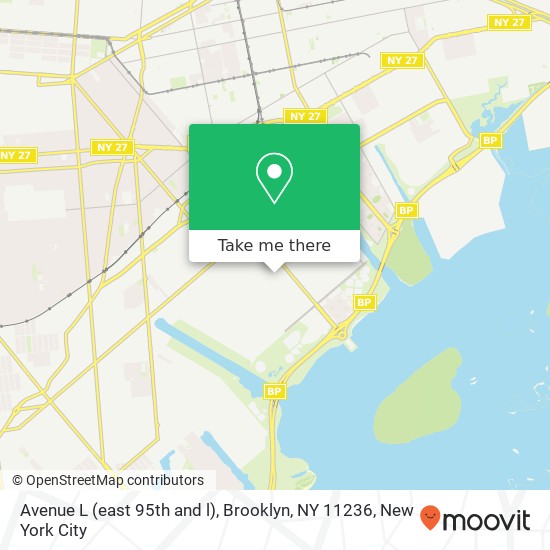 Mapa de Avenue L (east 95th and l), Brooklyn, NY 11236