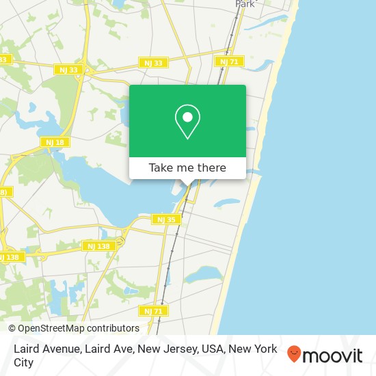 Laird Avenue, Laird Ave, New Jersey, USA map