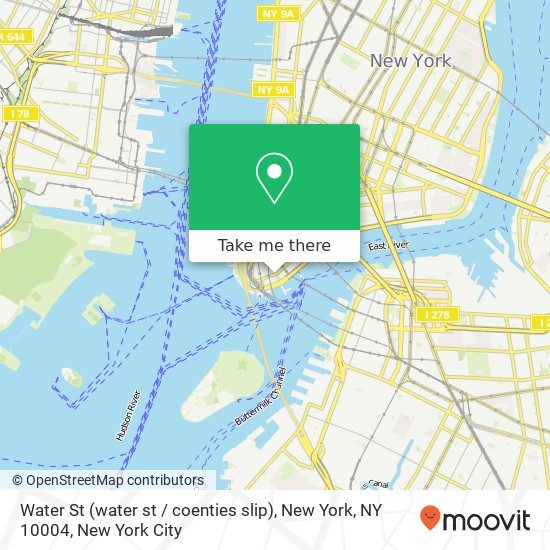 Water St (water st / coenties slip), New York, NY 10004 map