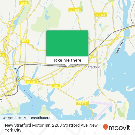 Mapa de New Stratford Motor Inn, 2200 Stratford Ave