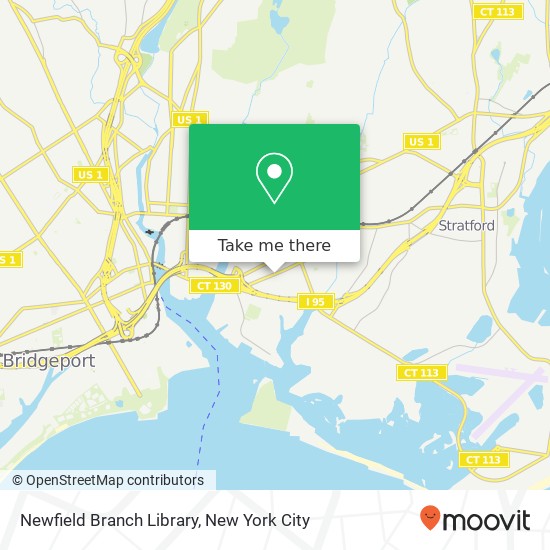 Newfield Branch Library map