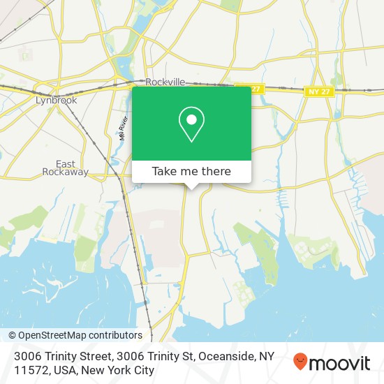 Mapa de 3006 Trinity Street, 3006 Trinity St, Oceanside, NY 11572, USA