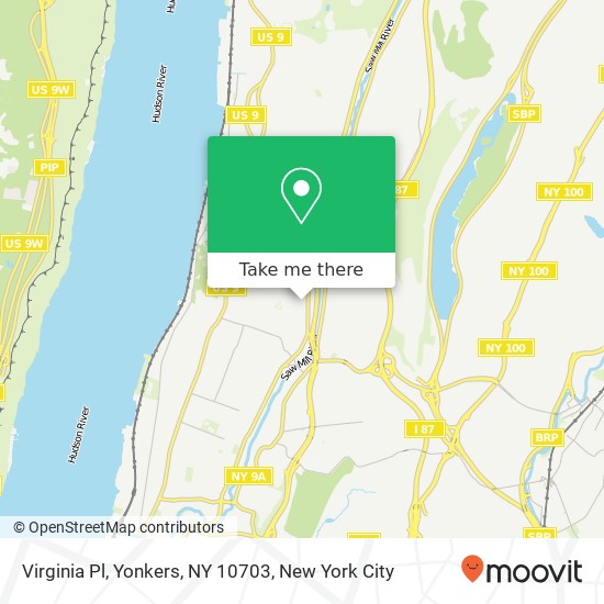 Mapa de Virginia Pl, Yonkers, NY 10703