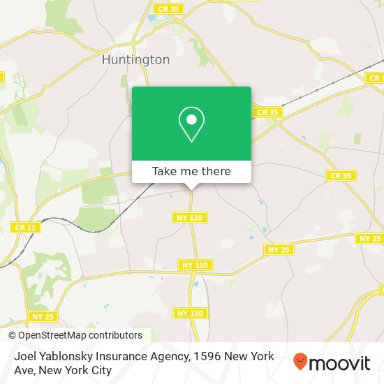 Mapa de Joel Yablonsky Insurance Agency, 1596 New York Ave