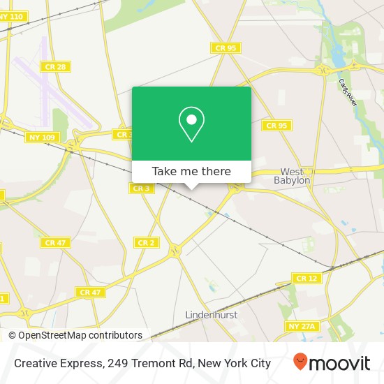 Mapa de Creative Express, 249 Tremont Rd