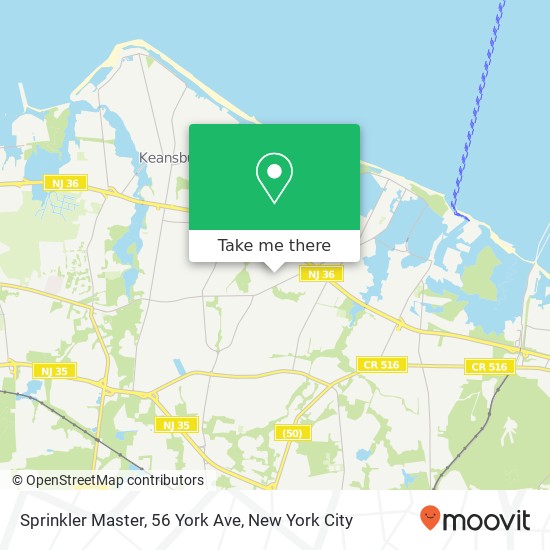 Sprinkler Master, 56 York Ave map