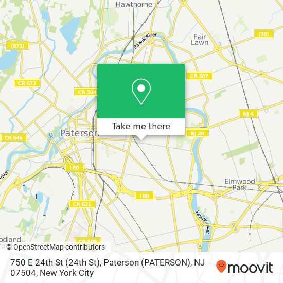 750 E 24th St (24th St), Paterson (PATERSON), NJ 07504 map