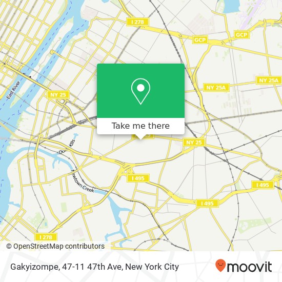 Mapa de Gakyizompe, 47-11 47th Ave